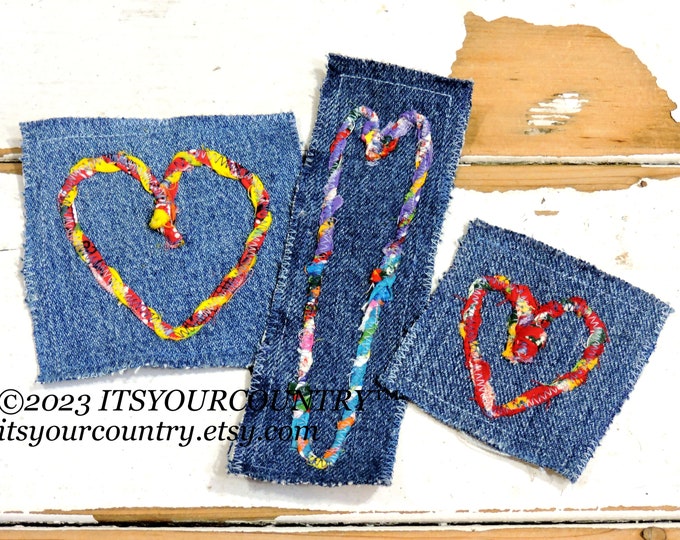Boho Bloom Patched Denim Jeans SOLD main image 1