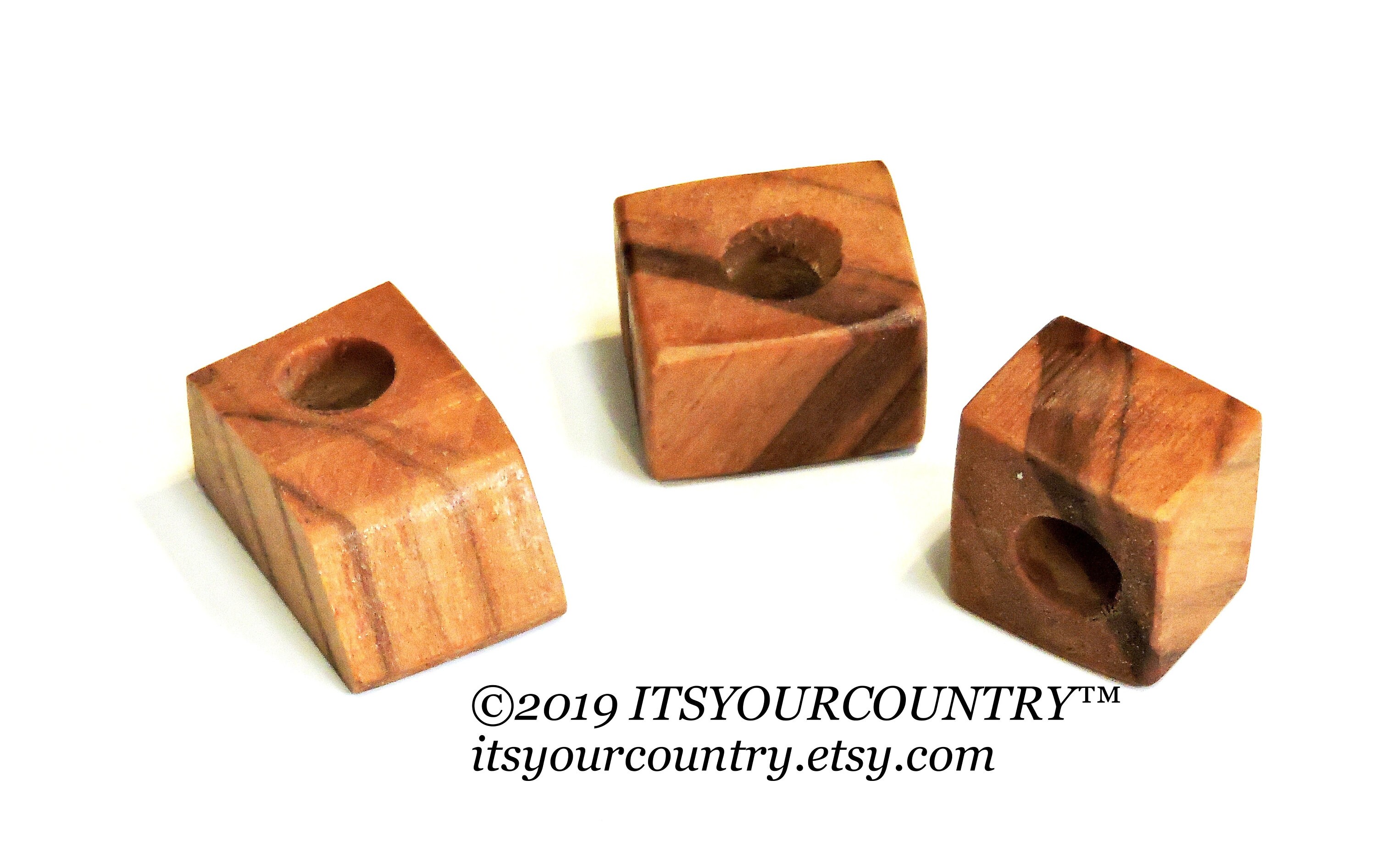 Teak Wood Beads Chunky Brown Wooden Vintage Irregular Shaped Etsy