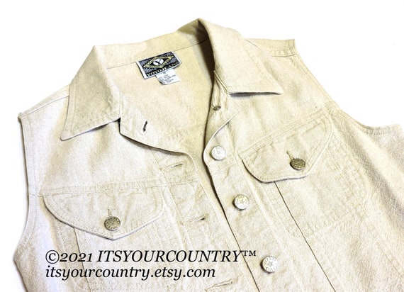 Vintage YOYO Beige Vest, Womens Size Medium Casua… - image 1