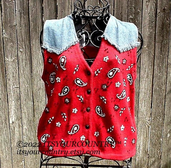 Western Sweater Vest Vintage Mandal Bay 