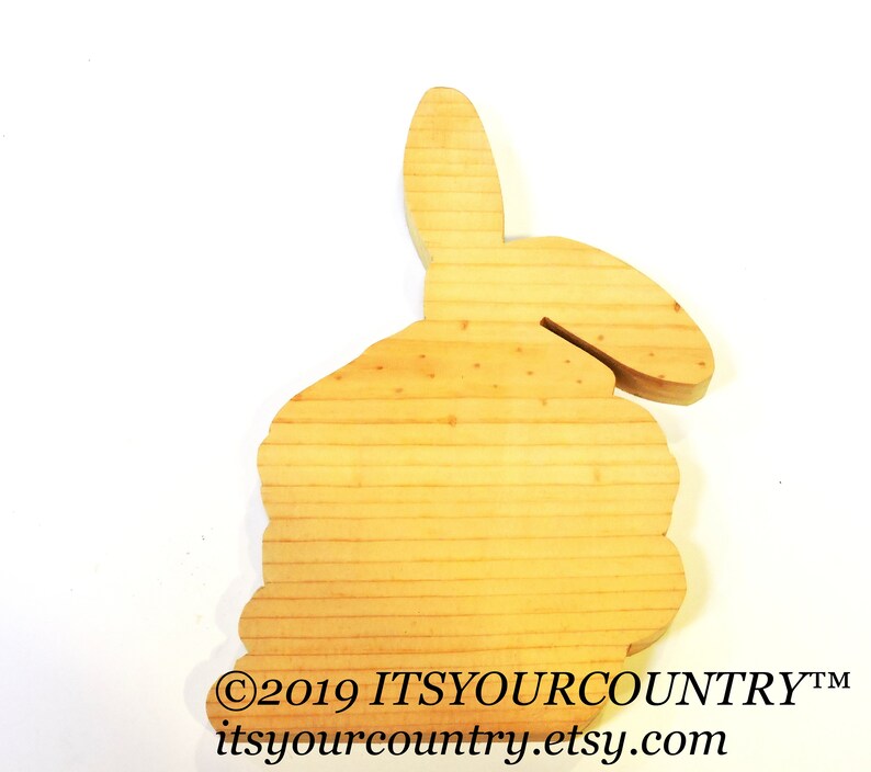 Unfinished Wood Rabbit Wooden Floppy Eared Bunny Shape Cutout Etsy