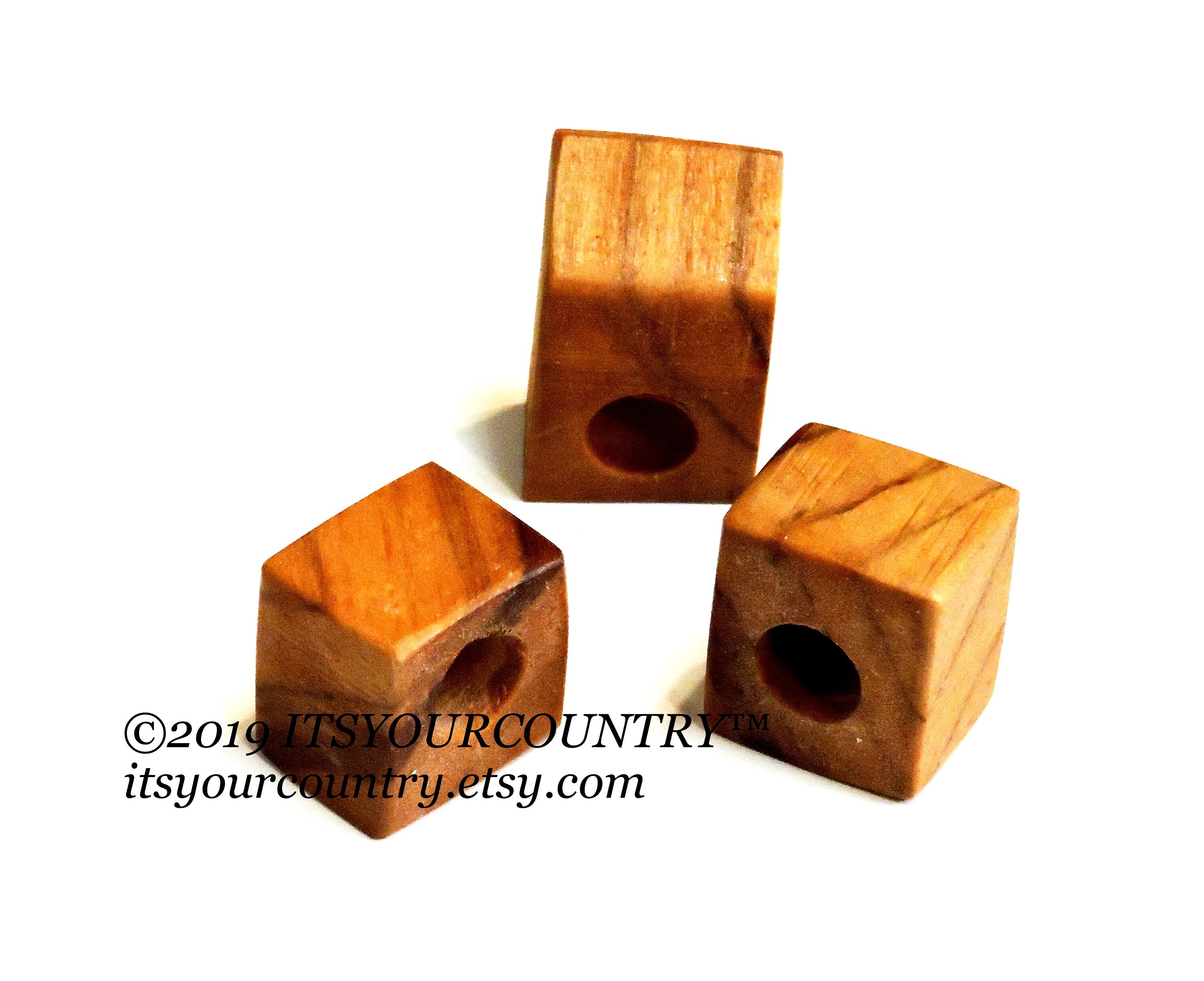 Teak Wood Beads Chunky Brown Wooden Vintage Irregular Shaped Etsy