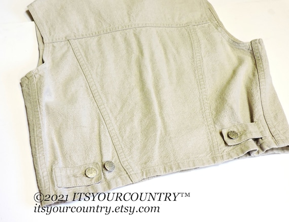 Vintage YOYO Beige Vest, Womens Size Medium Casua… - image 5
