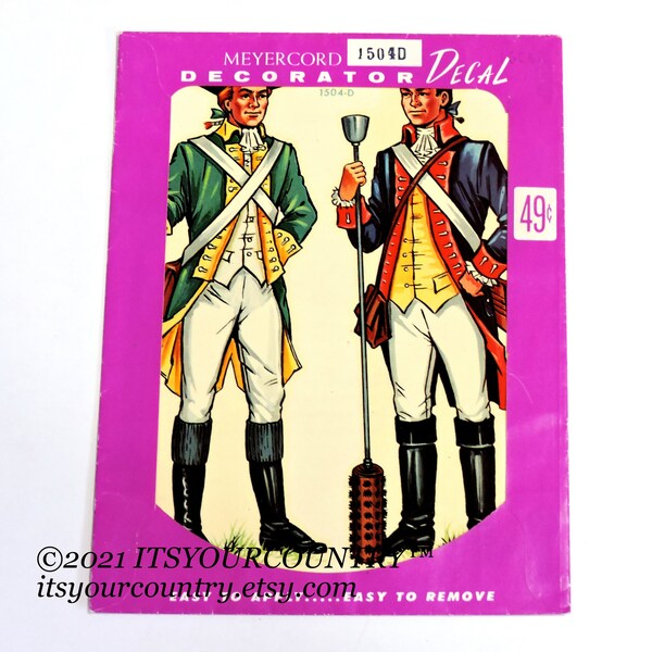 Décalcomanie décorative vintage Meyercord 1504D, Soldats de la