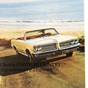 1964 Pontiac Tempest Vintage Ad Man Cave Decor - Magazine advertisement - reverse Mobil Travel Guide Ad Wall Decor itsyourcountry