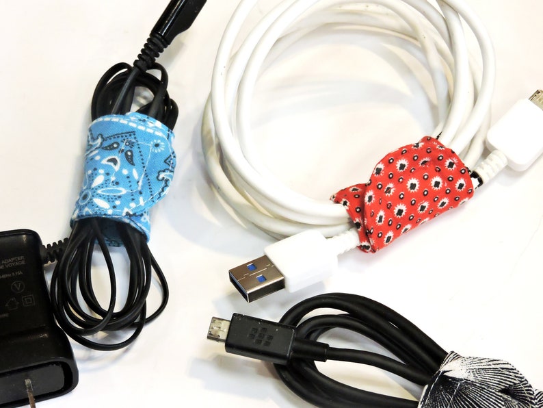 Fabric Cord Keepers Earbud Wrap Organizers Electronic Device Etsy