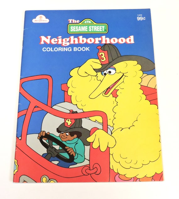 Download Sesame Street Neighborhood Coloring Book Vintage 1994 Etsy