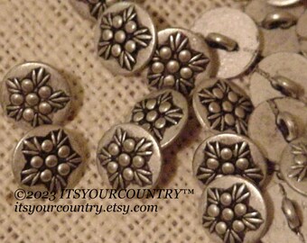 Metal Shank Buttons Pewter-Look Steampunk Buttons Antiqued Silver Toned Gray Metal Findings Embellishments itsyourcountry on etsy