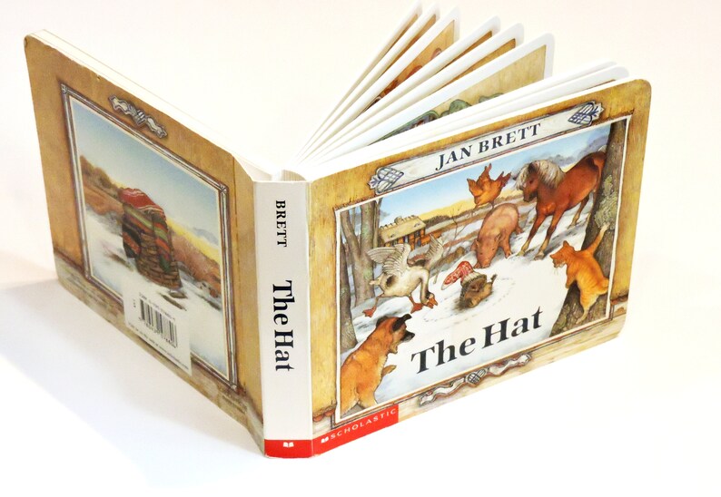 The Hat Book by Jan Brett Vintage Childrens Story Board Book Etsy