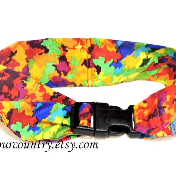 Dog Cooling Collar, Neck Cooler Wrap, Cool Tie Bandana w/Buckle Sz Sm Med Large XL fits 10-30" Neck Bright Colorful itsyourcountry etsy