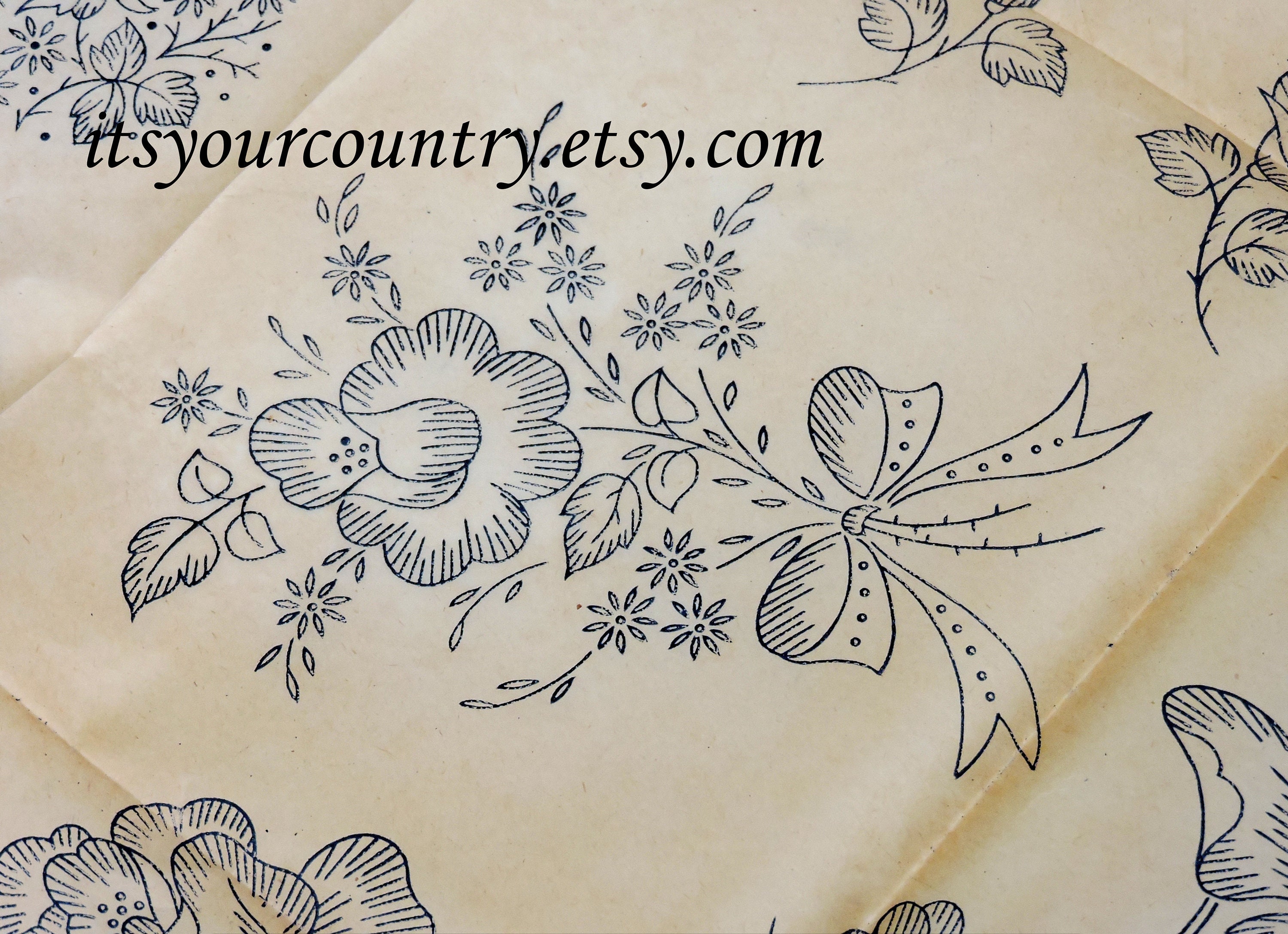 Vintage Vogart 212 Embroidery Transfer Pattern 1950s Hot Etsy