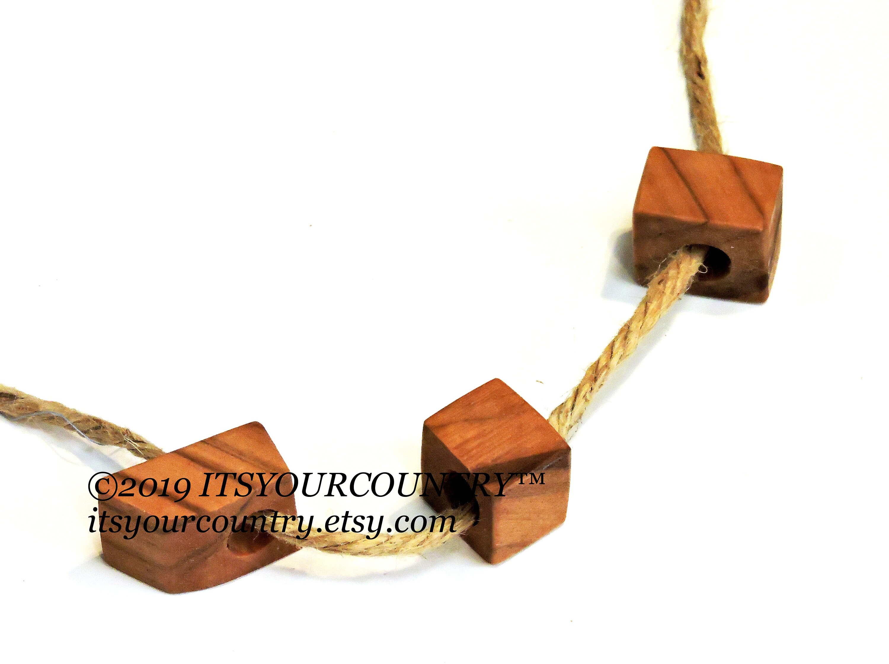 Teak Wood Beads Chunky Brown Wooden Vintage Irregular Shaped Etsy