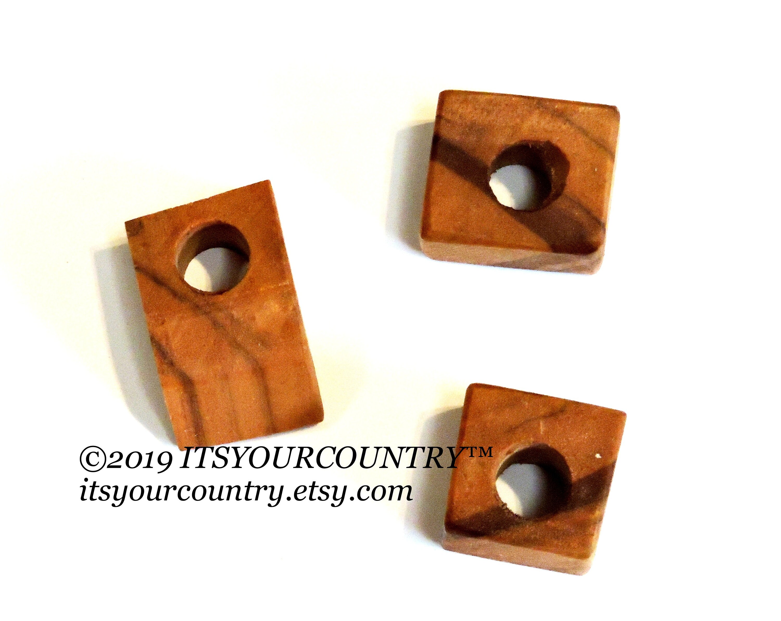 Teak Wood Beads Chunky Brown Wooden Vintage Irregular Shaped Etsy