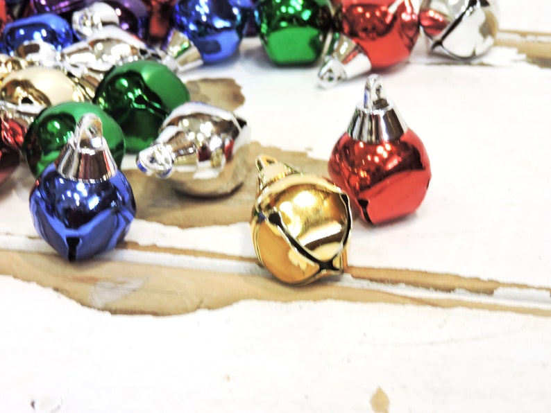 36 Colored Metal Shiny 1 Jingle Bells Craft Bell Etsy