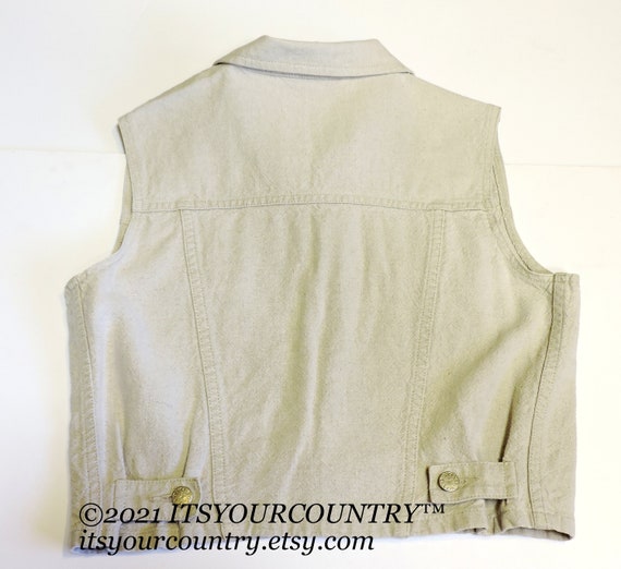 Vintage YOYO Beige Vest, Womens Size Medium Casua… - image 4