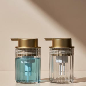 Dispensador de jabón espumoso, botella moderna recargable con bomba de espuma, decoración ecológica para lavabo de baño y cocina, accesorio minimalista para jabón de espuma en forma de nube.