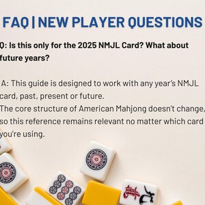 Guia de Cartas de Mahjong NMJL, Referência Imprimível para Iniciantes em Mahjong Americano imagem 9