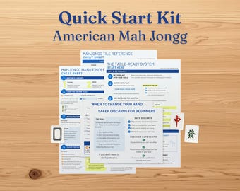 American Mahjong Beginner Cheat Sheet System | NMJL Game Guides Printable PDF (Digital Download)