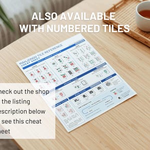 Mahjong Tile Cheat Sheet Printable PDF | NMJL Beginner Guide for American Mahjong Players image 6