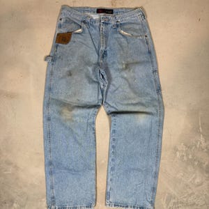 Wrangler Riggs Workwear, pantalones vaqueros de trabajo para hombre, talla 34x30, lavado claro, de mezclilla, 3W020VI imagen 2