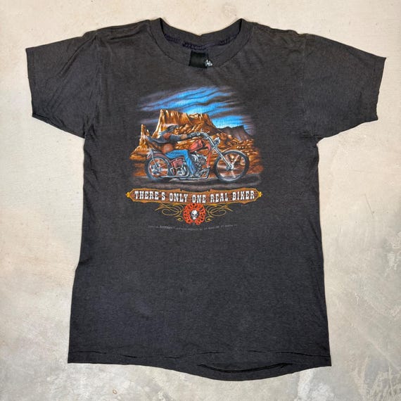 Vintage 1987 3D Emblem Easyriders Biker soft T-Shirt … - Gem