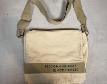 Borsa a tracolla/borsa a spalla in tela color cuoio con stampa militare HJ-90210/0373BC