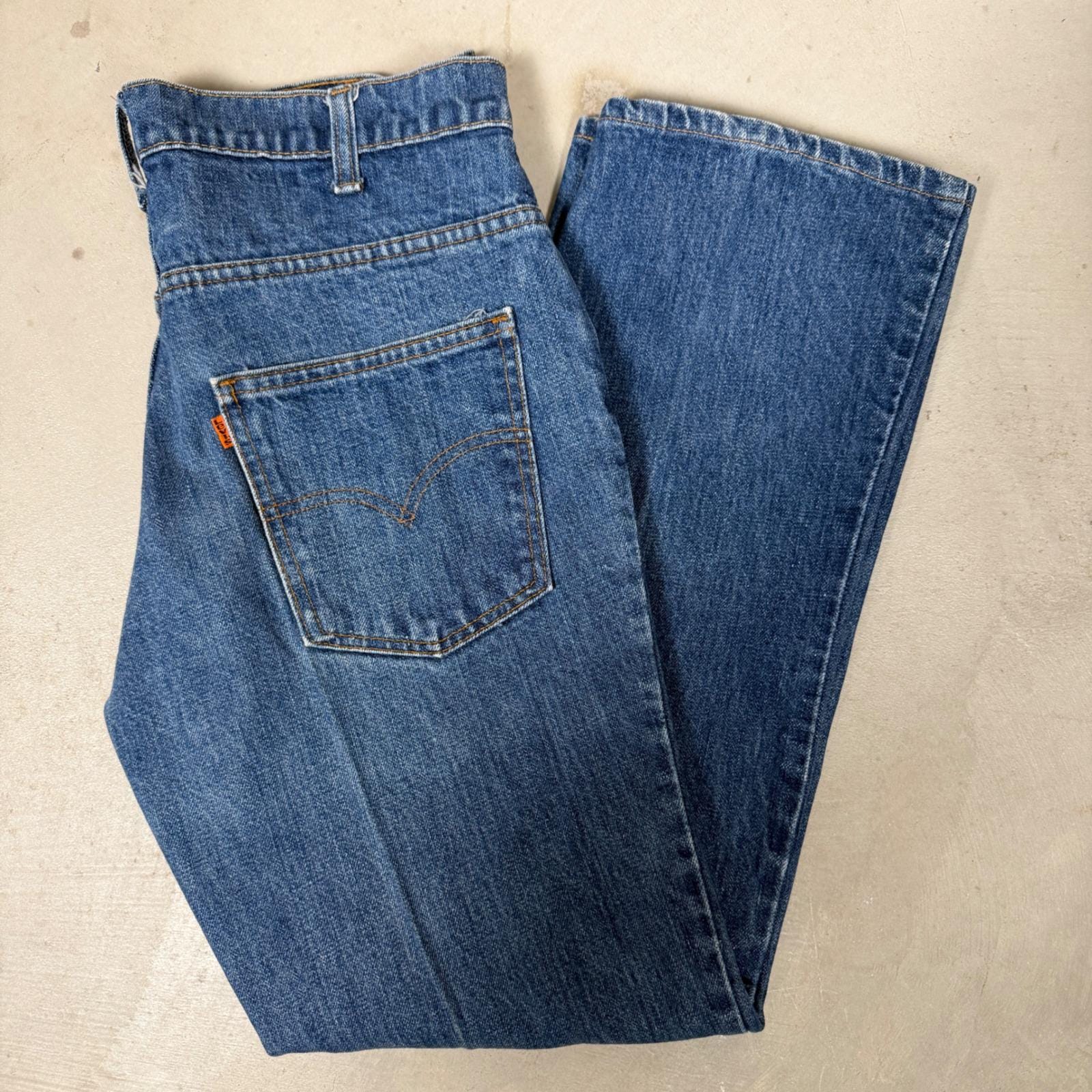 LEVI’S USA製 80s SF 207 646-0217 W30 L32 Vintage Levi's 646-0217 1970's DEADSTOCK NWT BELL BOTTOMS ORANGE