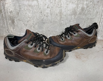 Zapatillas de senderismo Patagonia Drifter Dusty Olive de cuero para hombre, talla 11, Vibram Capilene