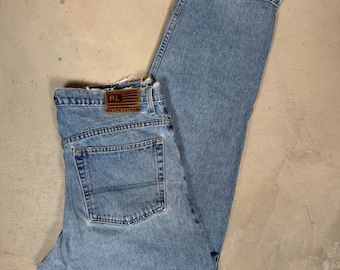 Polo Jeans Co Ralph Lauren Herren 34x30 Lose Light Wash Distressed Denim Jeans