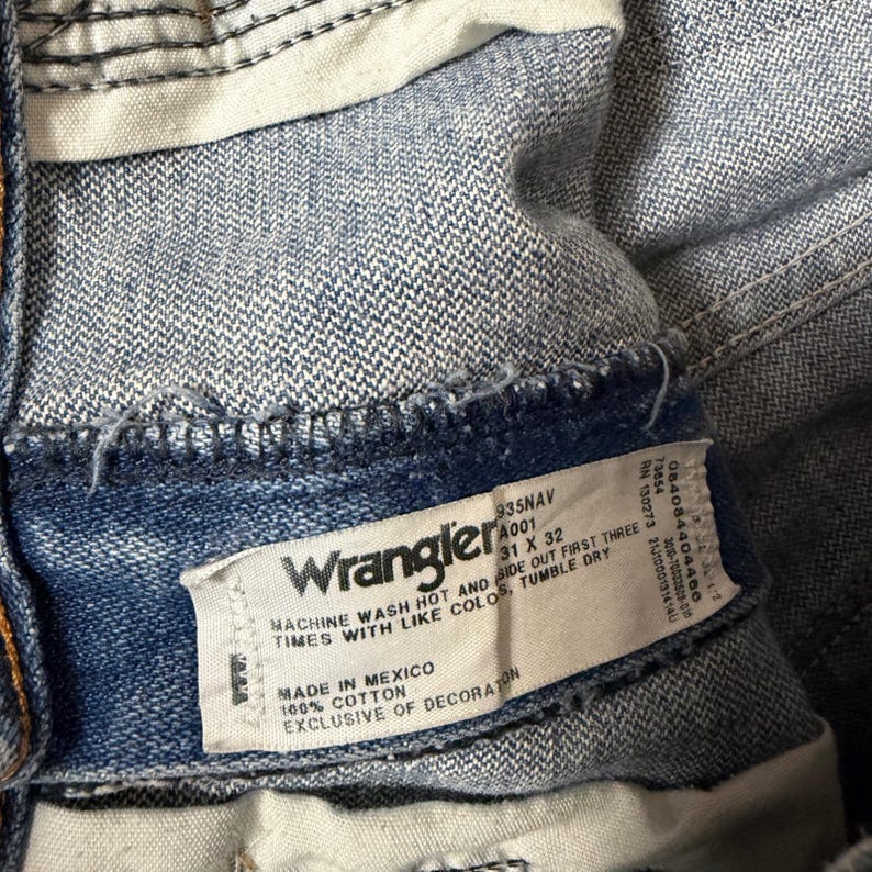 Wrangler 935NAV Cowboy Cut Slim Fit Bootcut Jeans Niebieskie 31x32 wąsy wyblakłe zdjęcie 2