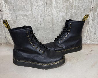 Dr. Martens Zavala Czarne Skórzane Sznurowane Botki Combat Damskie 9 Męskie 8 AW004