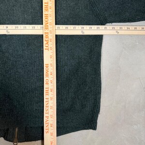 Pendleton Mens M Forest Green 100% Merino Wool Full Zip Ribbed Cardigan Sweater image 2