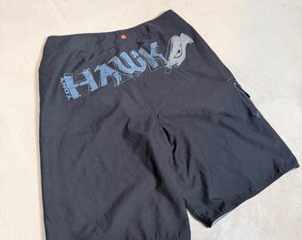 Tony Hawk Herren Boardshorts schwarz Größe 34 Grafik Skateboard Badehose