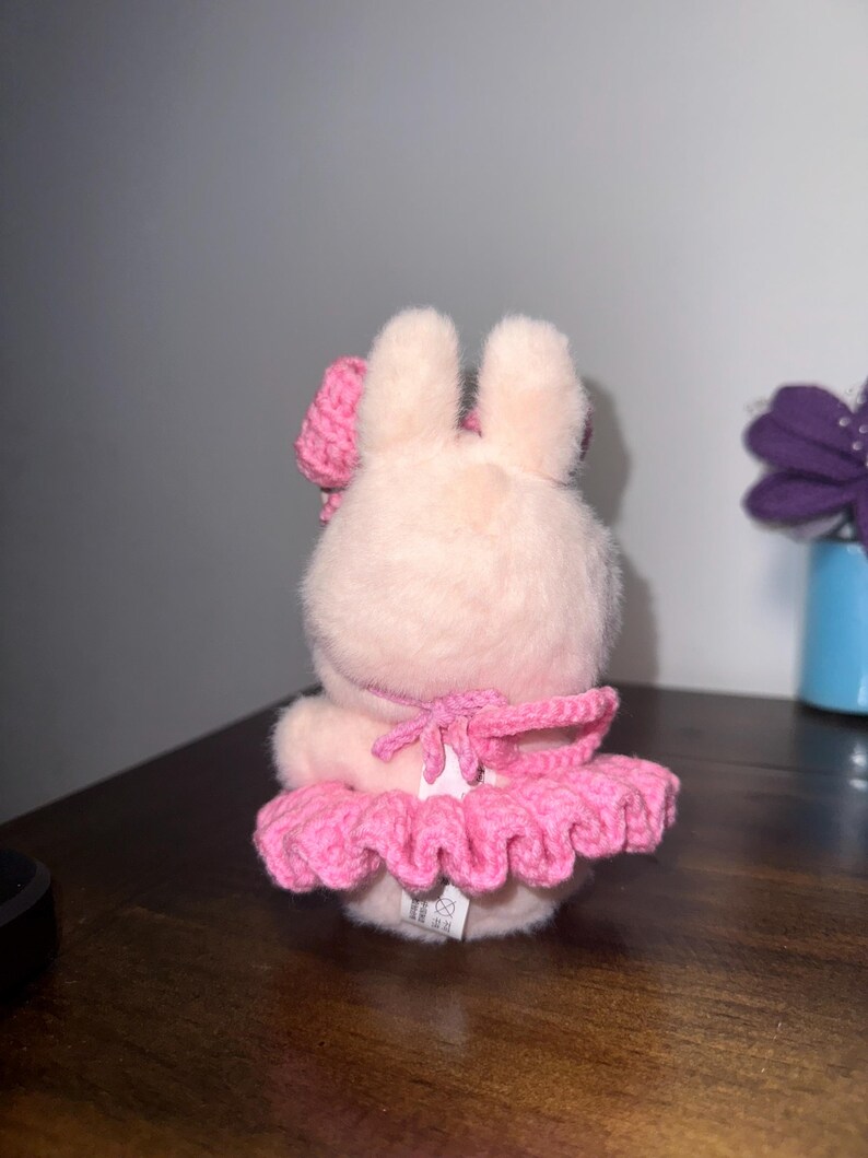 Crochet Labubu Dress and Bow image 5