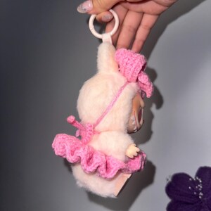 Crochet Labubu Dress and Bow image 4