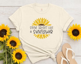Lys starkt som en solros-T-shirt | Solrosgrafik-T-shirt