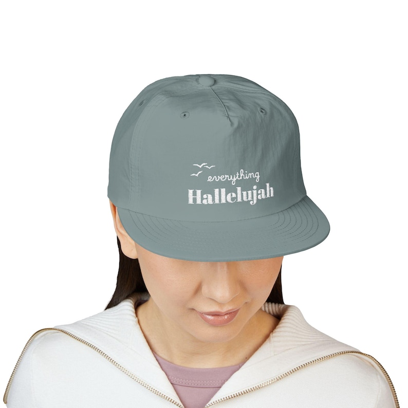Everything Hallelujah Embroidered Surf Cap | Gift for her or him image 5