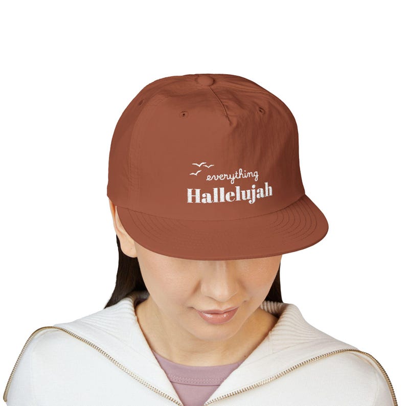 Everything Hallelujah Embroidered Surf Cap | Gift for her or him image 3
