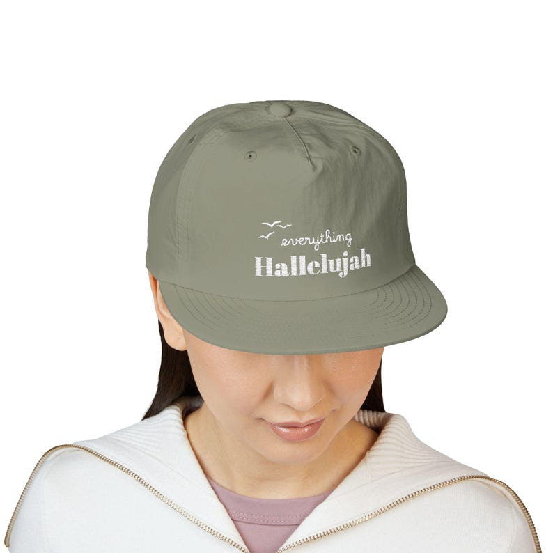 Everything Hallelujah Embroidered Surf Cap | Gift for her or him image 6