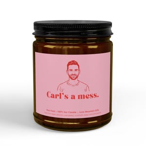 Carls A Mess Illustrated Candle | Funny Summer House Fan Gift | Reality TV Inspired Breakup Gift | Bravo Reunion Decor | Non-Toxic Soy Wax