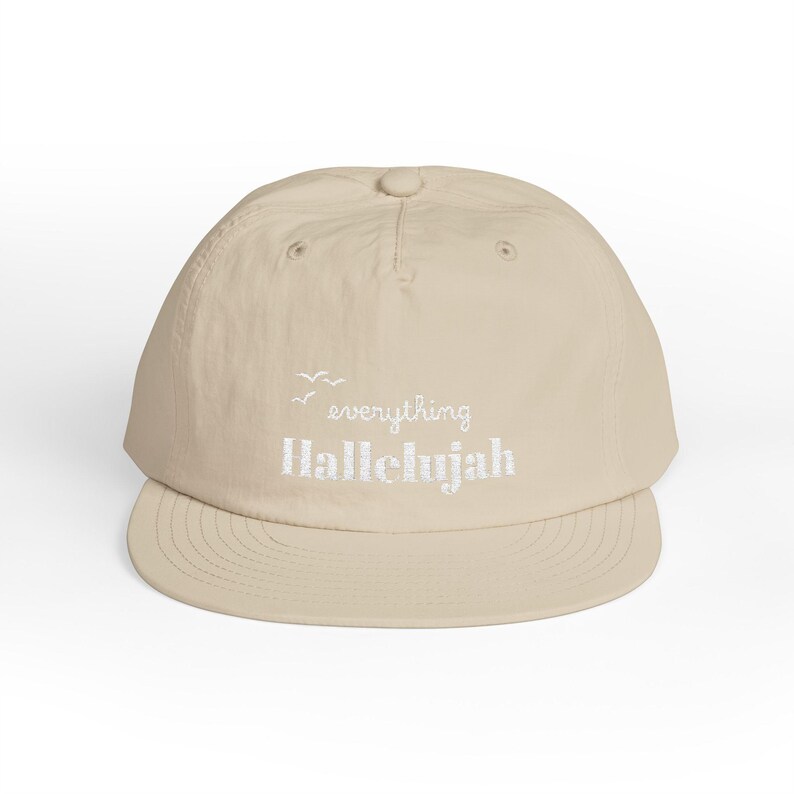 Everything Hallelujah Embroidered Surf Cap | Gift for her or him image 7