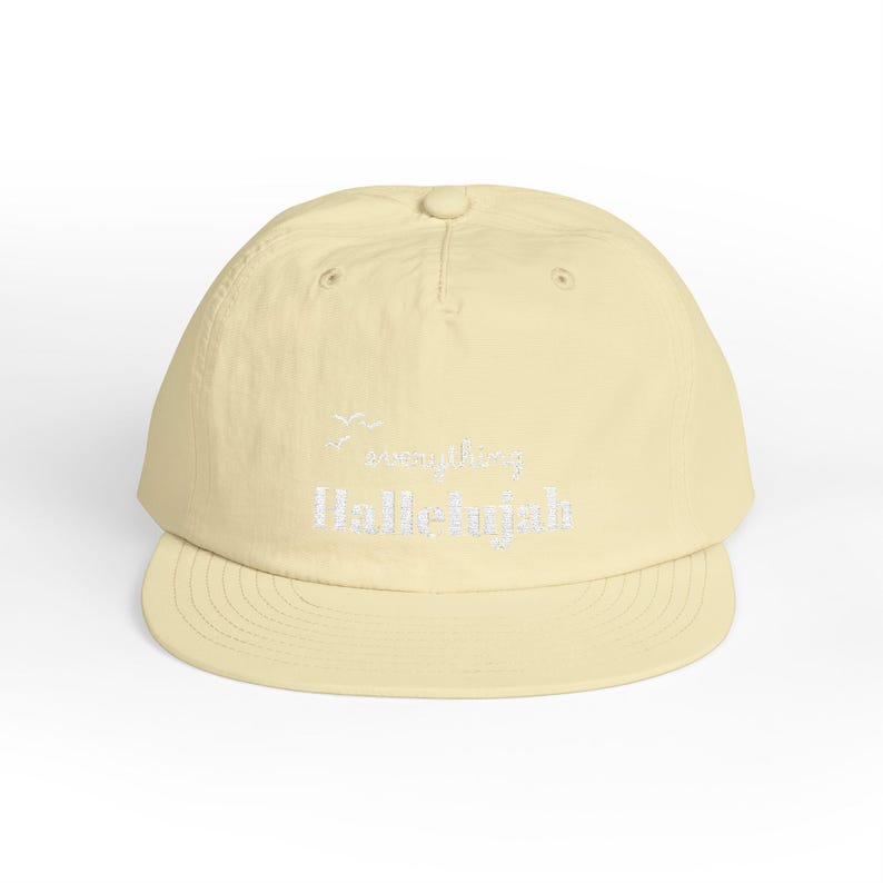 Everything Hallelujah Embroidered Surf Cap | Gift for her or him image 13