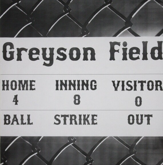 Baseball Birthday Party Scoreboard Decor Backdrop Etsy