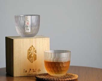 Premium Whiskey Glass 100ml | Honeycomb Pattern Tumbler | Japanese Style Small Cocktail Glass | Gift Box Included | Barware