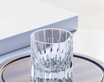 Hand-Cut Japanese Whiskey Glass 420ml | Vintage Crystal Bourbon Tumbler | Luxury Old Fashioned Glass with Japanese-Style Gift Box