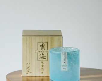 Handcrafted Blue Whiskey Tumbler | Heavy-Bottom Artisan Glass | Unique Premium Drinkware for Scotch, Bourbon & Craft Cocktails