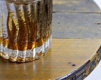Japanese Whisky Glass 250ml | Handcrafted Textured Whiskey Tumbler with Wooden Box | Aoki Tsuki Glass | Gift