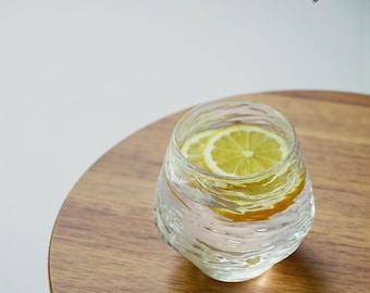 Textured Whiskey Glass – Japanese-Style Old Fashioned Tumbler, 350ml