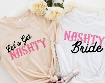 Bachelorette Party favor Shirts, Bride Shirt, Getting Hitched Rowdy, Nashville Bachelorette, Group Bridal Wedding Bride Party Shirts