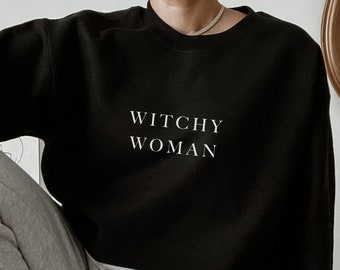 witchy woman, Spooky Sweatshirt,Ghost Sweatshirt,Halloween Sweatshirt, Womens Halloween Sweatshirt,Ghost Shirt,Halloween Shirt, fall